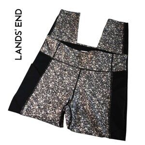 M Lands' End Women’s Leggings Yoga Gym Pants Black